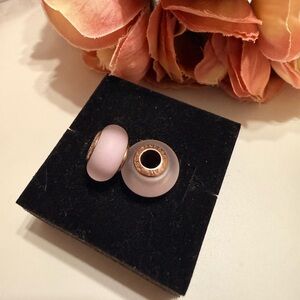 Pandora Matte Pink Murano Glass Charm
